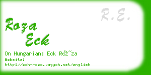 roza eck business card